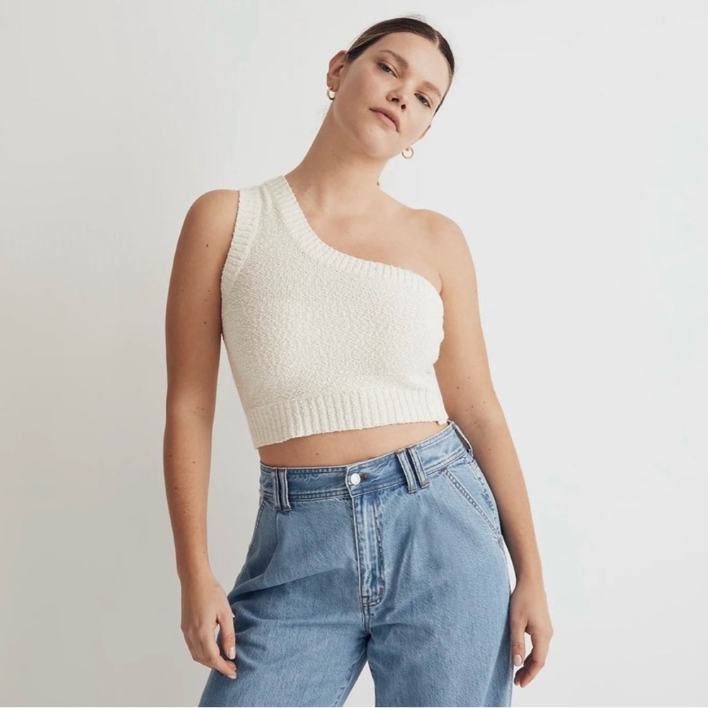 Madewell XXS one shoulder knit tank NWT